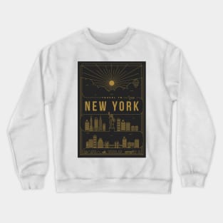 New York Minimal Lineal Poster Crewneck Sweatshirt